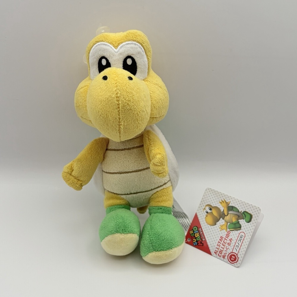 NWT Super Mario KOOPA TROOPA Turtle Plush Stuffed Animal Nintendo 2017 Goldie 7"
